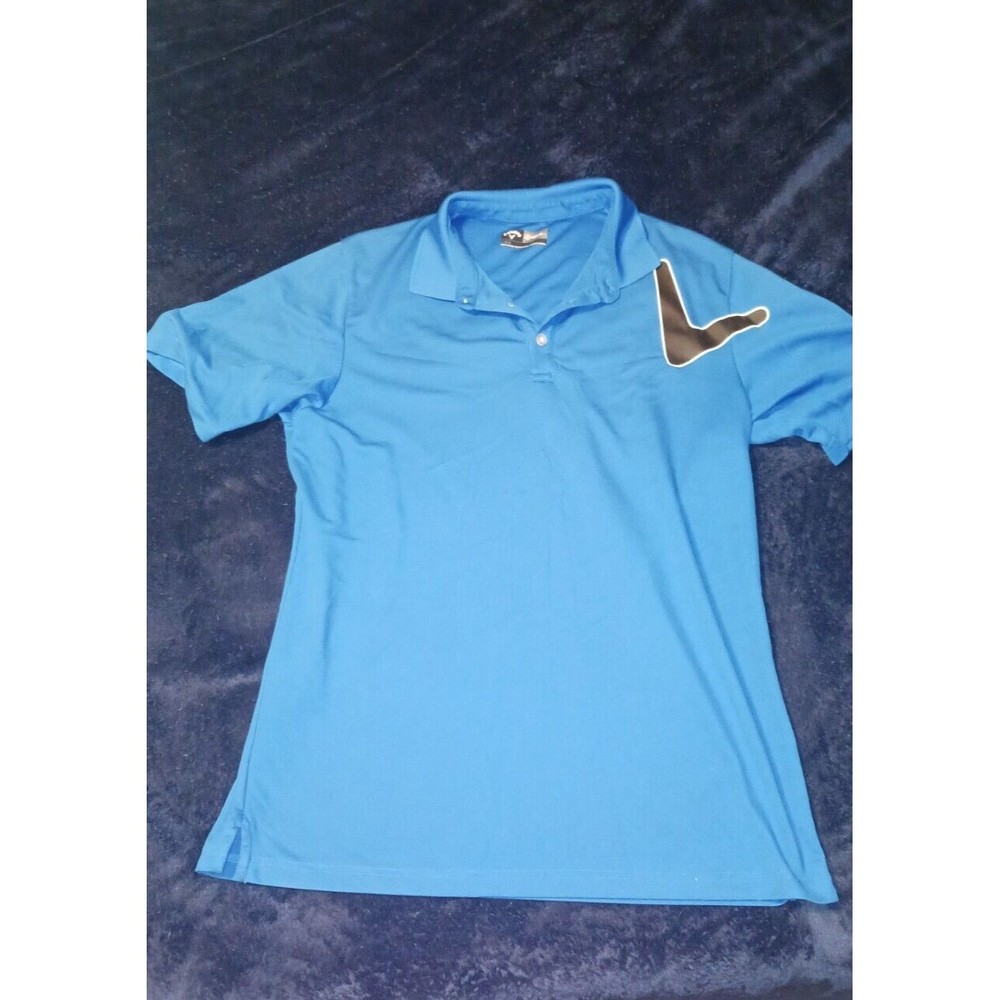 Callaway Polo Shirt Opti Shield Dark Blue Polo Opti Dri Big Logo Size L